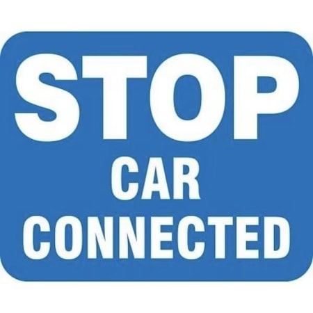 Accuform RAILROAD CLAMP SIGN STOP CAR CONNECTED FRR394BU